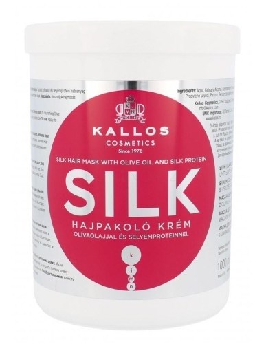 Kallos KJMN Silk Hair Mask 1000ml - hydratačne regeneračná maska \u200b\u200bna zničené vlasy