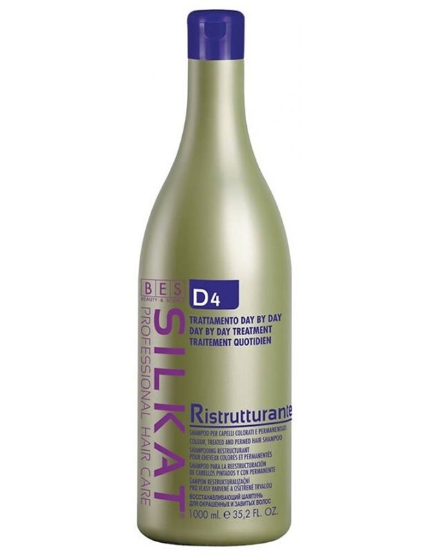 BES Silkat D4 Ristrutturante Shampoo regeneračný šampón na farbené vlasy 1000ml