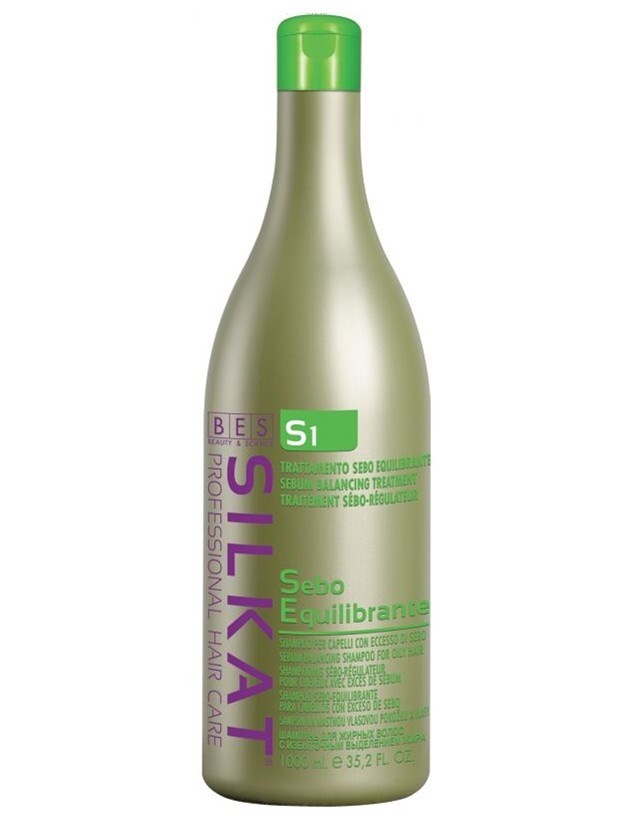 BES Silkat S1 Shampoo Seboequilibrante - šampón na mastné vlasy 1000ml
