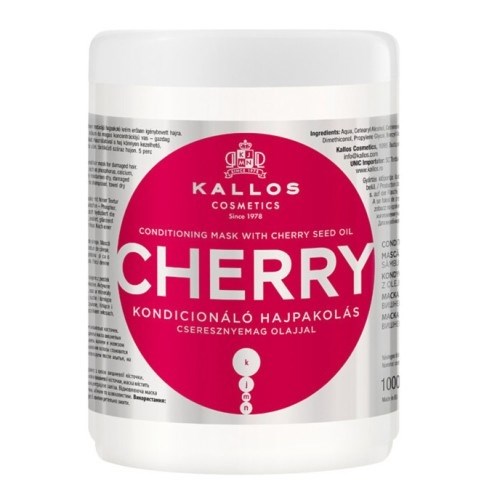 Kallos KJMN Cherry Hair Mask 1000ml - čerešňová hydratačná maska \u200b\u200bna suché vlasy