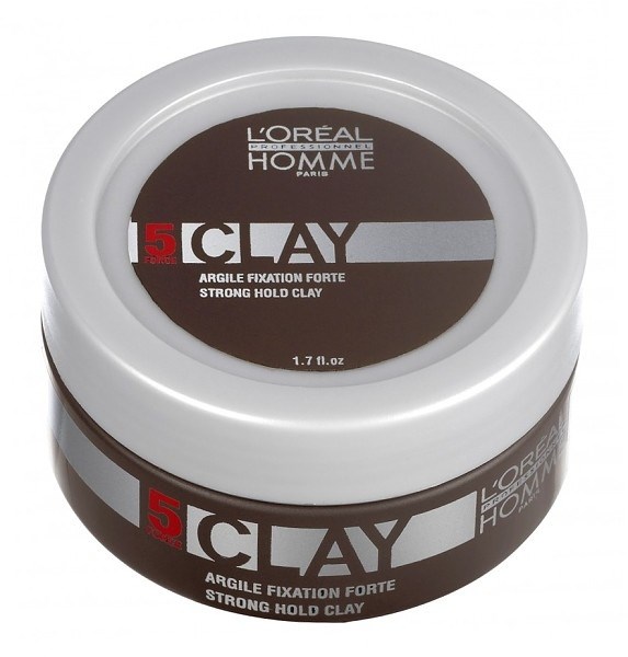 LOREAL Homme Clay 50ml - silne fixačný zmatňujúci hlina pre intenzívnu matný efekt