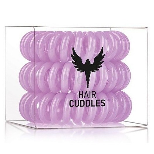 HH SIMONSEN Hair Cuddles Purple 3ks - špirálové gumičky do vlasov - svetlo fialovej