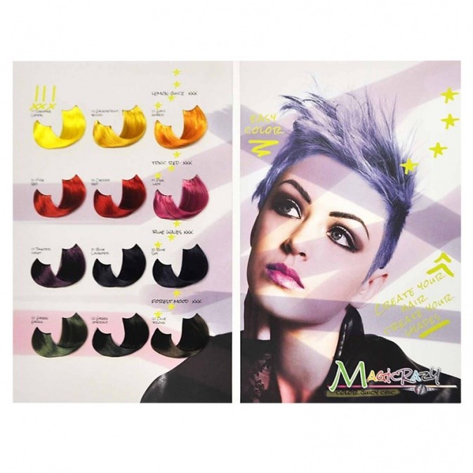 KLÉRAL MagiCrazy Vlasový vzorkovník pre intenzívne farby na vlasy MAGICRAZY