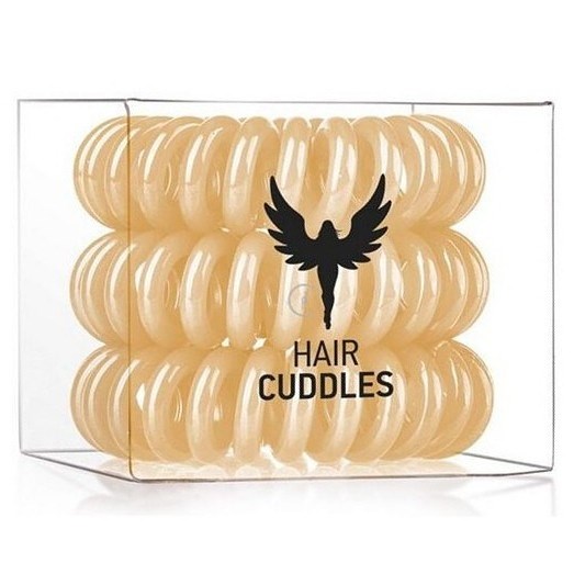 HH SIMONSEN Hair Cuddles Gold 3ks - špirálové gumičky do vlasov - zlaté