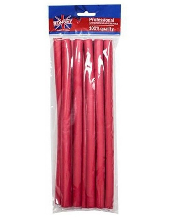 Ronney papiloty Flex Rollers Red 10ks - papiloty na vlasy 12x240mm - červené