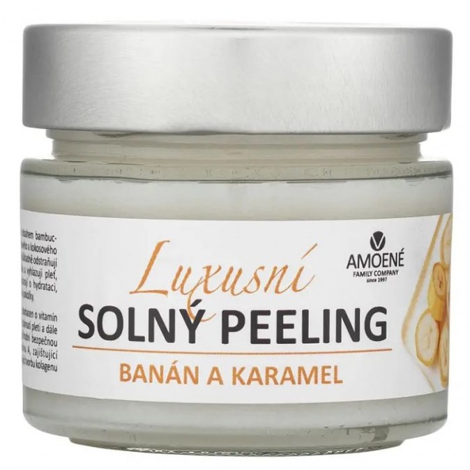 AMOENÉ Luxusní solný peeling - banán a karamel 250g