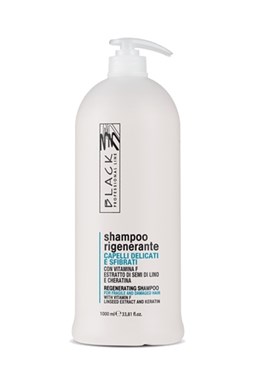 BLACK Shampoo Rigenerante 1000ml - regenerační šampon pro jemné s suché vlasy