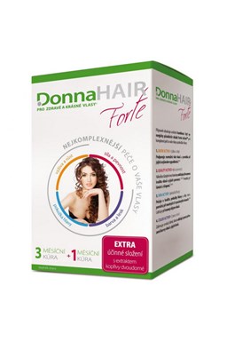 DONNA HAIR 4 mesačná kúra tob.90 + 30 zadarmo - vitamíny proti padaniu pre výživu a rast vlasov