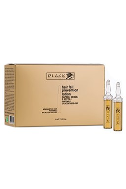BLACK Hair Lotion pantenolom Placenta 12x10ml - Vlasové sérum proti vypadávaniu vlasov s placentou