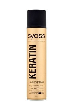 SYOSS Professional KERATIN Hairspray extra silný lak pre pružnú fixáciu a lesk vlasov 300ml