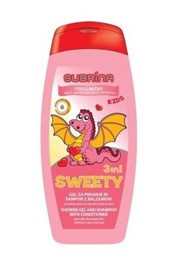SUBRÍNA For Kids Sweety 3v1 250ml - detský sprchový šampón s kondicionérom