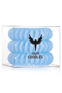 HH SIMONSEN Hair Cuddles Light Blue 3ks - špirálové gumičky do vlasov - svetlo modré
