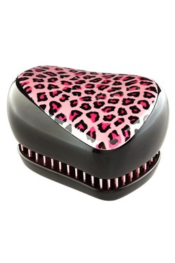 Tangle TEEZER Compact Pink Kitty - kompaktná kefa na rozčesávanie vlasov - ružový leopard