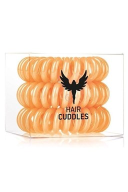 HH SIMONSEN Hair Cuddles Orange 3ks - špirálové gumičky do vlasov - oranžové