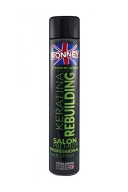 Ronney London Rebuilding keratín Hair Spray 750ml - extra silný lak na vlasy s keratínom