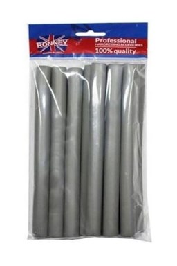 Ronney papiloty Flex Rollers Grey 10ks - papiloty na vlasy 18x210mm - šedé