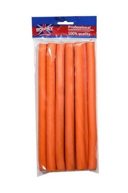 Ronney papiloty Flex Rollers Orange 10ks - papiloty na vlasy 16x210mm - oranžové