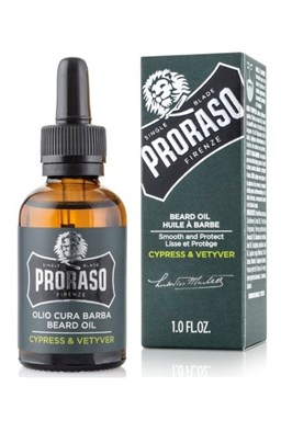 PRORASO Cypress Olej na bradu s vôňou cyprusu a ázijské trávy vetiver 30ml