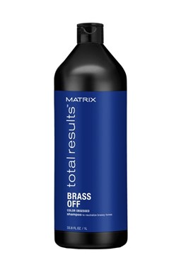 MATRIX Total Results Brass Off Silver Shampoo 1000ml - šampon pro blond a melírované vlasy