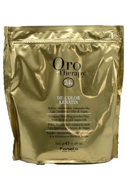 FANOLA Oro Therapy 24K De-Color Keratin Powder Blu 500g - melír s keratinem a Arganem