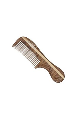 BARBURYS Rosewood Mustache MINI - Hřebínek s ručkou z palisandrového dřeva pro úpravu knírků