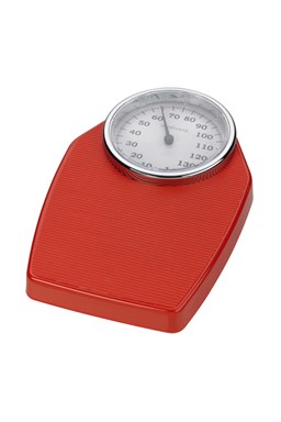MEDISANA PS 100R Analógová osobná váha do 150kg s veľkým ciferníkom - červená