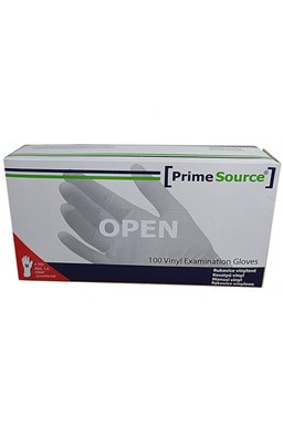 PRIME SOURCE M 7-8 Vinyl Examination Gloves 100ks - jednorazové vinylové rukavice - stredné M