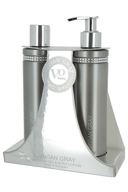 VIVIAN GRAY CRYSTALS GREY Shower Gél + Body Lotion 2x250ml - sprchový gél + telové mlieko