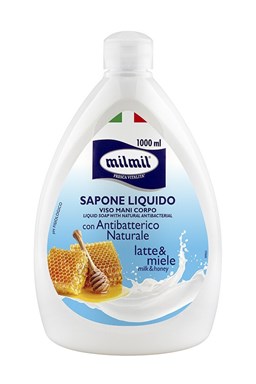 MIL MIL Sapon Liquido LATTE MIELLE Antibatterico Naturale 1l - antibakt. mydlo s vôňou mlieka a medu