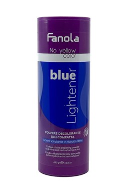 FANOLA No Yellow Blue Lightener 450g - modrý odbarvovací prášek s anti-oranžovým účinkem