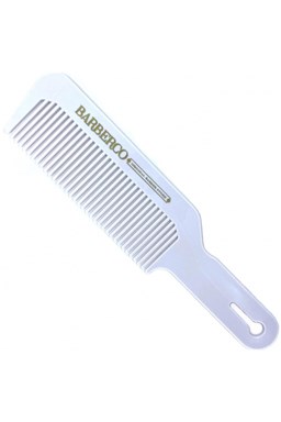 BARBERCO Clipper Comb White - biely hrebeň s rúčkou na strihanie vlasov