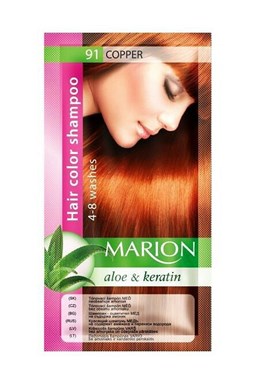 MARION Hair Color Shampoo 91 Copper - farebný tónovací šampón 40ml - medená