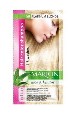 MARION Hair Color Shampoo 69 Platinum Blonde - farebný tónovací šampón 40ml - platinová blond