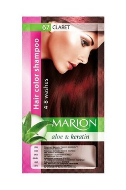 MARION Hair Color Shampoo 67 Claret - farebný tónovací šampón 40ml - tmavá bordó