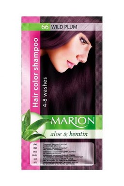 MARION Hair Color Shampoo 66 Wild Plum - farebný tónovací šampón 40ml - divoká slivka