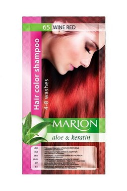 MARION Hair Color Shampoo 65 Wine Red - farebný tónovací šampón 40ml - vínovo červená