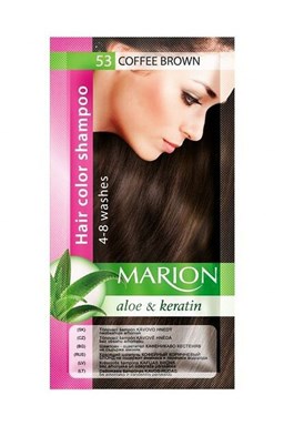 MARION Hair Color Shampoo 53 Coffe Brown - farebný tónovací šampón 40ml - kávovo hnedá