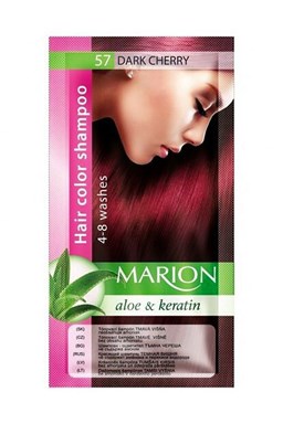 MARION Hair Color Shampoo 57 Dark Cherry - farebný tónovací šampón 40ml - tmavá višňa