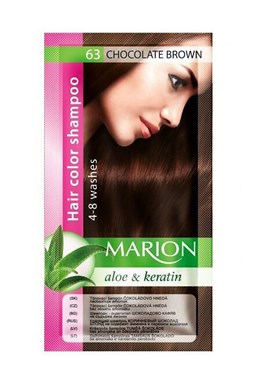MARION Hair Color Shampoo 63 Chocolate Brown - farebný tónovací šampón 40ml - čokoládovo hnedá
