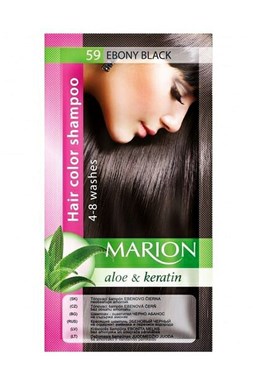 MARION Hair Color Shampoo 59 Ebony Black - farebný tónovací šampón 40ml - ebenovo čierna