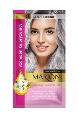 MARION Hair Color Shampoo 71 Srebrny Blond - farebný tónovací šampón 40ml - strieborná blond
