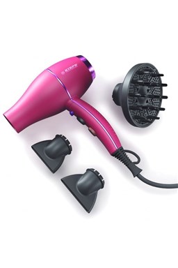KIEPE Professional Bloom Hairdryer MAGENTA 2000W - profi sušič vlasov s difuzérom - ružovočervený