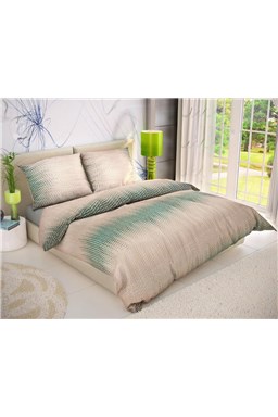 Kvalitex Klasické posteľné bavlnené obliečky DELUX 140x200, 70x90cm AURA béžová