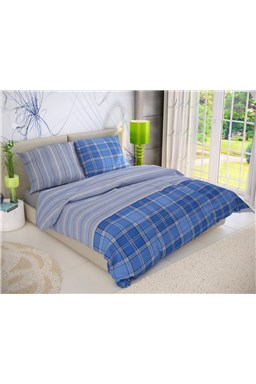 Kvalitex Klasické posteľné bavlnené obliečky DELUX 140x200, 70x90cm CAMPUS modrý