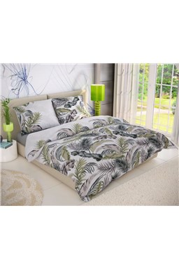 Kvalitex Klasické posteľné bavlnené obliečky DELUX 140x200, 70x90cm PALMA biela