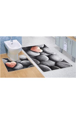 Kvalitex Kúpeľňová a WC predložka Tmavé kamene 3D